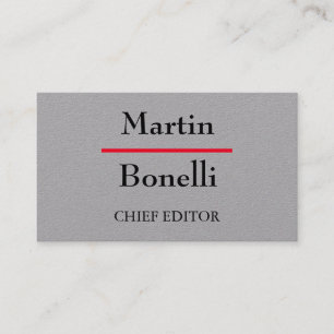 Grey Unique Modern Minimalist Business Card