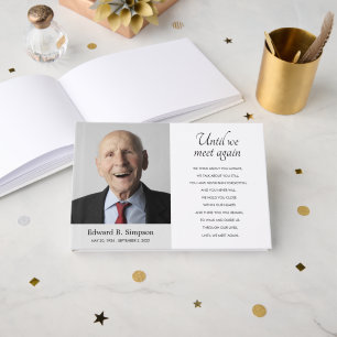 Grey Until We Meet Again Memorial Photo Guest Book