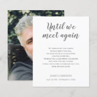 Grey Until We Meet Again Memorial Poem with Photo