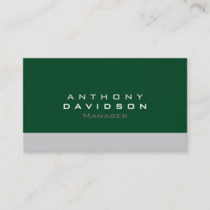 Grey Up Forest Green Standard Business Card