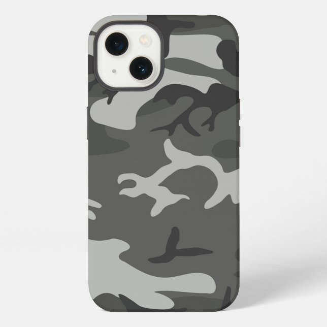 Grey Urban Camouflage Pattern iPhone Case (Back)