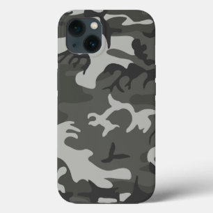 Grey Urban Camouflage Pattern iPhone 13 Case