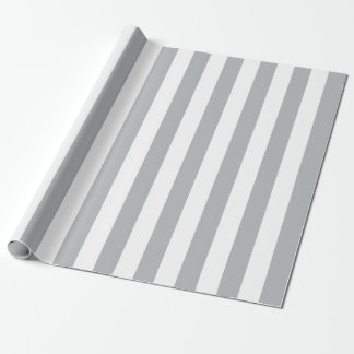 Grey Vertical Stripes Wrapping Paper