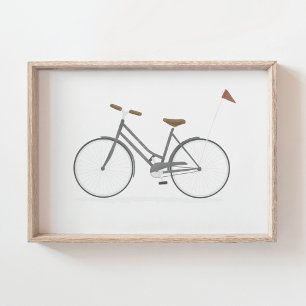 Grey Vintage Bike  Poster