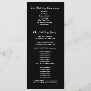 Grey Vintage Flower Damask Wedding Program Programme