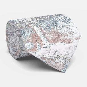 Grey Wall Brick Design Modern Art Abstract Artwork Tie