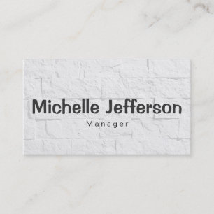 Grey Wall Brick Pattern Manager Business Card
