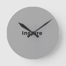 Grey wall clock