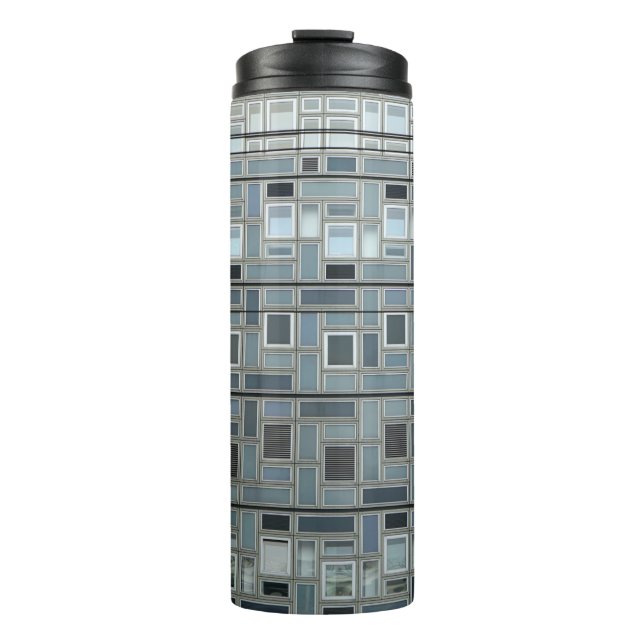 Grey wall paint building thermal tumbler (Front)