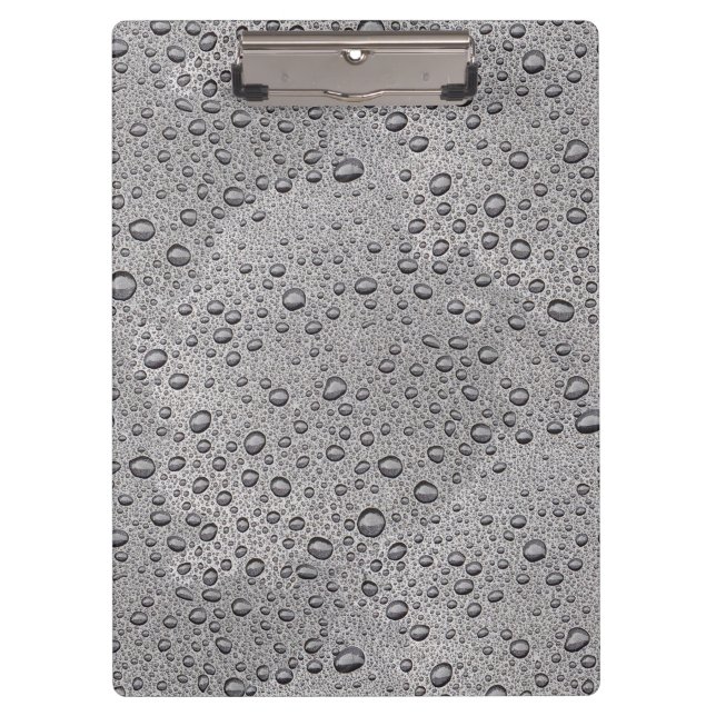 Grey water droplets clipboard (Front)