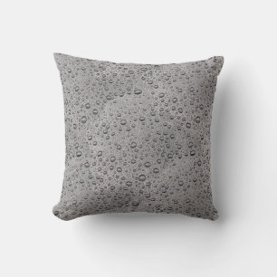 Grey water droplets cushion