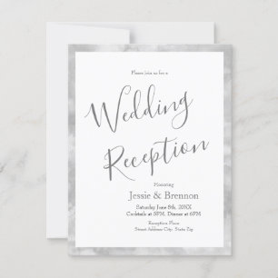 Grey Watercolor Abstract Invitation