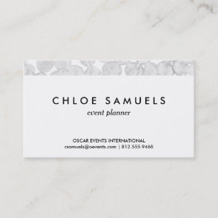 Grey watercolor dots grey circle painted pattern business card