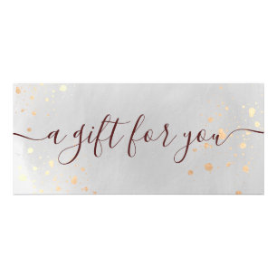 Grey Watercolor Script Spa Gift Certificate