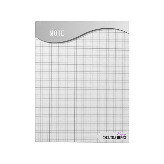 Grey Wave "Enjoy Little Things" Grid Dot Notes  (Rotated)