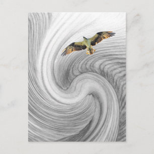 Grey wave postcard