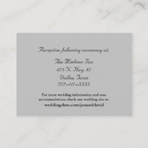 Grey Wedding enclosure cards