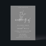 Grey Wedding Invitation<br><div class="desc">This timeless,  romantic design features soft colours and white accents. All aspects of this design can be edited (font,  text size,  or floral accents moved/removed) to fit your needs. Please contact me if you need help with this design.</div>