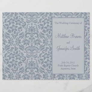 Grey Wedding Order of Service & Ceremony Program