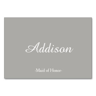 Grey Wedding Place Cards