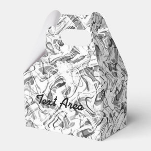 Grey & White Abstract Smoke Party Favour Box