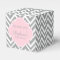 Grey, White and Pastel Pink Chevron Baby Shower