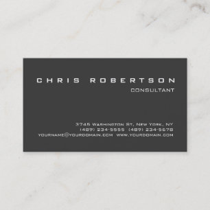 Grey White Attractive Charming Business Card