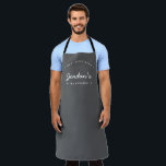 Grey White Best Chef ever Custom Your Kitchen  Apron<br><div class="desc">Get ready to bake up a storm with our White type Best Chef ever Custom Your Kitchen Grey Apron. This personalised apron is the perfect accessory for the sweet baker in your life. Customise it with your own name to make it truly unique. The apron comes in a contemporary grey...</div>