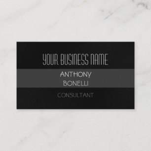 Grey White Black Charming Business Card