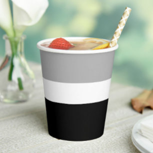 Grey White Black Colors Style Design  Paper Cups