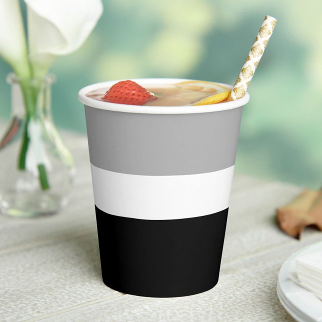 Grey White Black Colours Style Design  Paper Cups (Creator Uploaded)