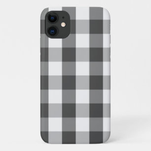 Grey White Buffalo Check Plaid Case-Mate iPhone Case
