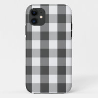 Grey White Buffalo Check Plaid