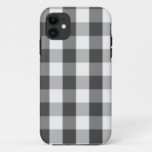 Grey White Buffalo Check Plaid Case-Mate iPhone Case
