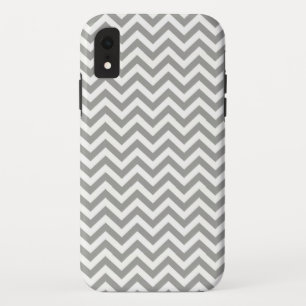 Grey White Chevron Case-Mate iPhone Case