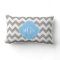 Grey White Chevron Sky Blue Quatrefoil 3 Monogram