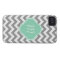 Grey & White Chevron Stripe Custom Monogram