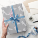 Grey White Diamond High Heel Shoes Wedding Wrapping Paper<br><div class="desc">Grey White Diamond High Heel Shoes Wedding or Bridal Shower</div>