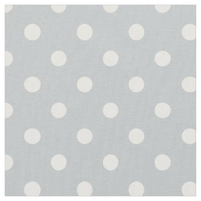 Grey & White Dots | Fabric (Close Up)