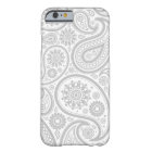 Grey White Floral Paisley Pattern