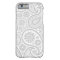 Grey White Floral Paisley Pattern