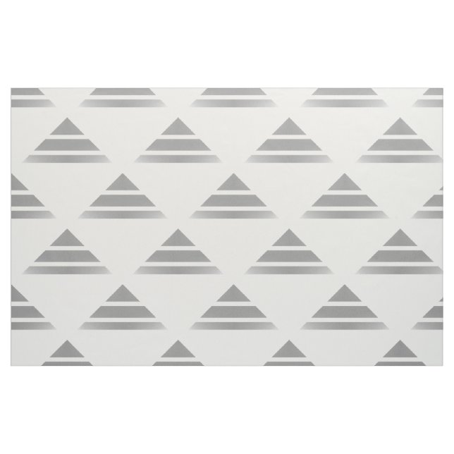 Grey White Geo Triangle Pattern Fabric (Fat Quarter)