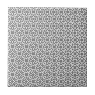 Grey White Geometric Seamless Pattern Tile