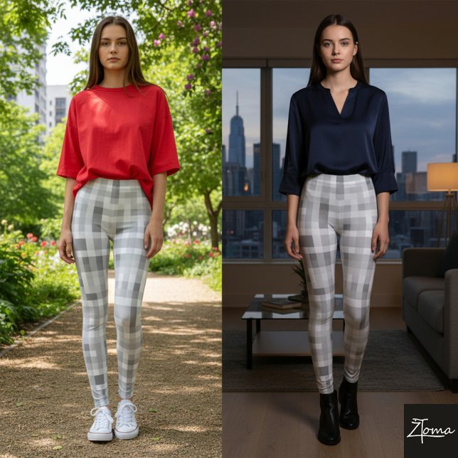 Grey & White Glam Leggings (Creator Uploaded)