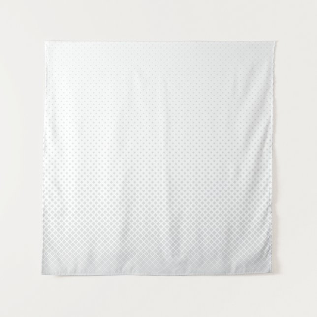 Grey white halftone square tapestry (Front)