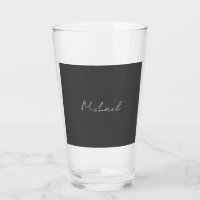 Grey White Handwritten Minimalist Your Name