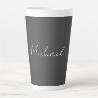 Grey White Handwritten Minimalist Your Name