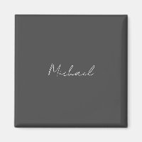 Grey White Handwritten Minimalist Your Name