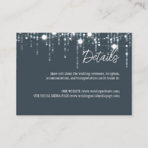 Grey & White Hanging Lights Enclosure Card