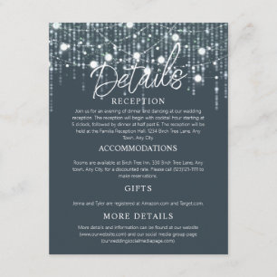 Grey & White Hanging Lights Enclosure Card